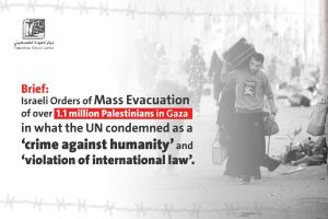 Crime Against Humanity.. Israeli Mass Evacuation of over 1.1M Palestinians in Gaza (October 2023)