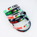 Transparent Silicone Wristband, Save Gaza / Free Palestine Flag 
