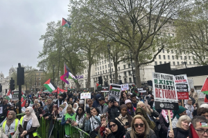 الآلاف يتظاهرون وسط لندن في ذكرى النكبة الفلسطينية الـ75
