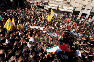Crowds Attend Mass Funerals of Palestinians Killed by Israeli Military in West Bank Refugee Camps