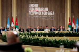 مؤتمر الأردن يدعو لإدخال المساعدات لغزة ووقف استخدام إسرائيل سلاح التجويع