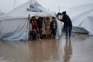 Heavy Rains Flood Gaza Hospital, Sweep Away Thousands of Displaced Palestinians' Tents in Extreme Cold