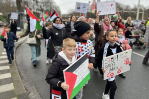 Children March in The Hague to Urge ICC Investigation into Gaza Crimes