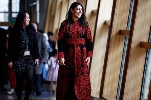 Scotland: New First Minister's Wife Wears Traditional Palestinian Dress in Parliament