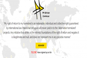 “My Return” Campaign Continues to Draw World’s Attention to Palestinian Refugees’ Plight