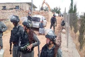 Israeli Forces Demolish Palestinian Structures in AlKhalil