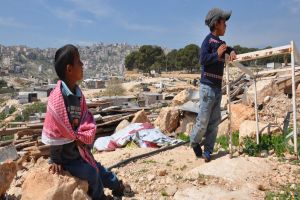 As Part of Ethnic Cleansing Plan, Israeli Occupation Removes 12 Residential Tents in Palestinian Village of Humsa al-Bqaia