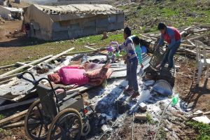 Israeli Forces Tear Down Palestinian Shelters in West Bank Bedouin Community