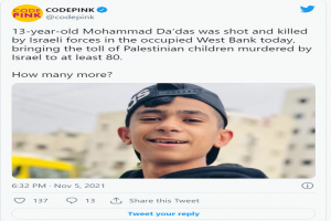 UN Agency Gravely Concerned By Killing of Palestine Refugee Child by Israeli Live Fire
