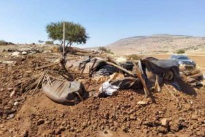 For 2nd Time in One Week, Israel Demolishes Structures in Khirbet Ibziq Village in Jordan Valley