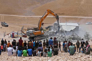 Israeli Occupation Forces Tear Down House in Southern West Bank Village