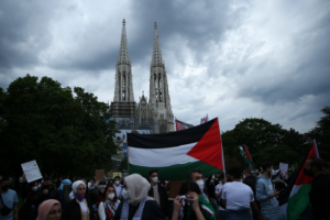 Palestinian Refugees Rally in Austria over Israeli Escalation in Jerusalem