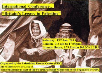 Britain’s Legacy in Palestine Int. Conference: Timetable and Speakers