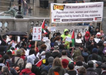 Gaza 1417 Remembrance Die-In Trafalgar Square Saturday 16th January 2010