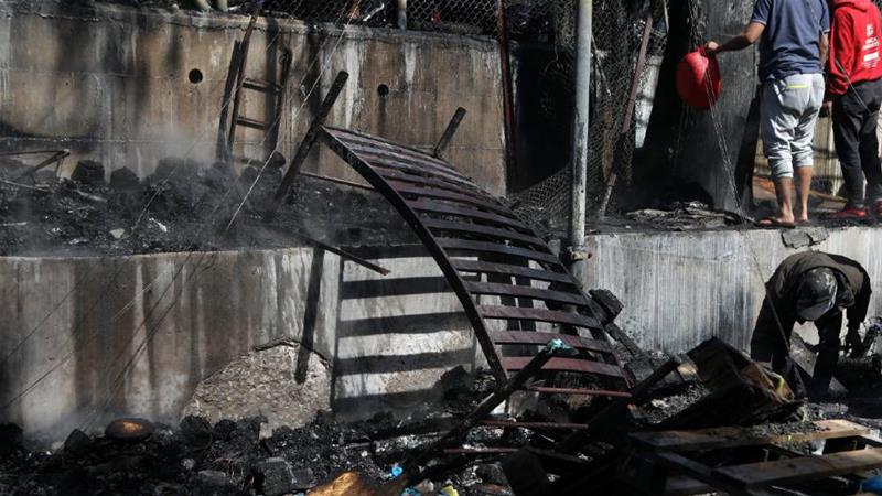 Palestinian Refugees Panic-Stricken as Fire Takes Away Child's Life on Greece Migrant Camp