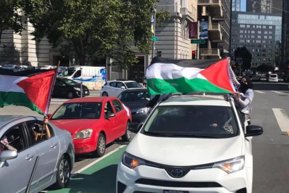 مسيرتان محمولتان بالولايات المتحدة ترفعان أعلام فلسطين رفضًا لمخطط الضم الإسرائيلي