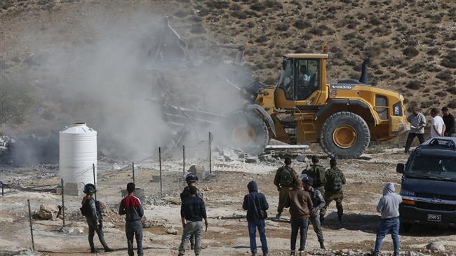 Israeli Forces Destroy Palestinian Structures in AlKhalil
