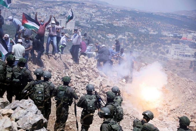 Israeli Forces Quell Anti-Annexation March, Injure Dozens of Palestinians