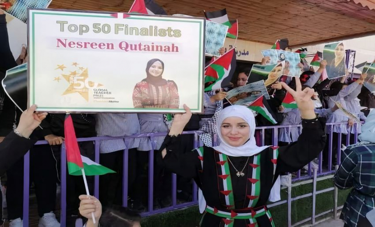 Palestinian Teacher Nesreen Qutainah Named in Top 50 Shortlist for $1 Million Global Teacher Prize 2021