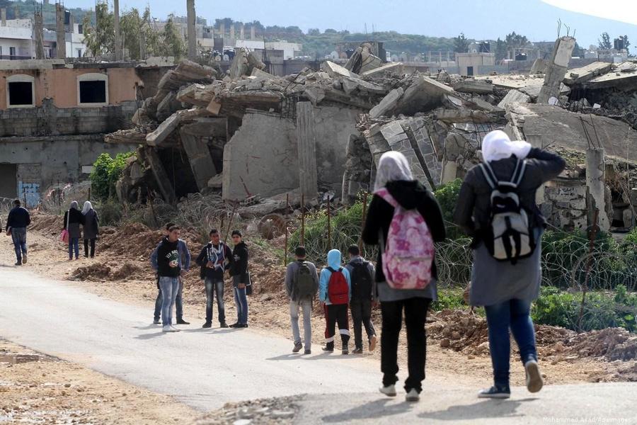 Palestinian Refugees Rally Outside of UNRWA Offices in Lebanon