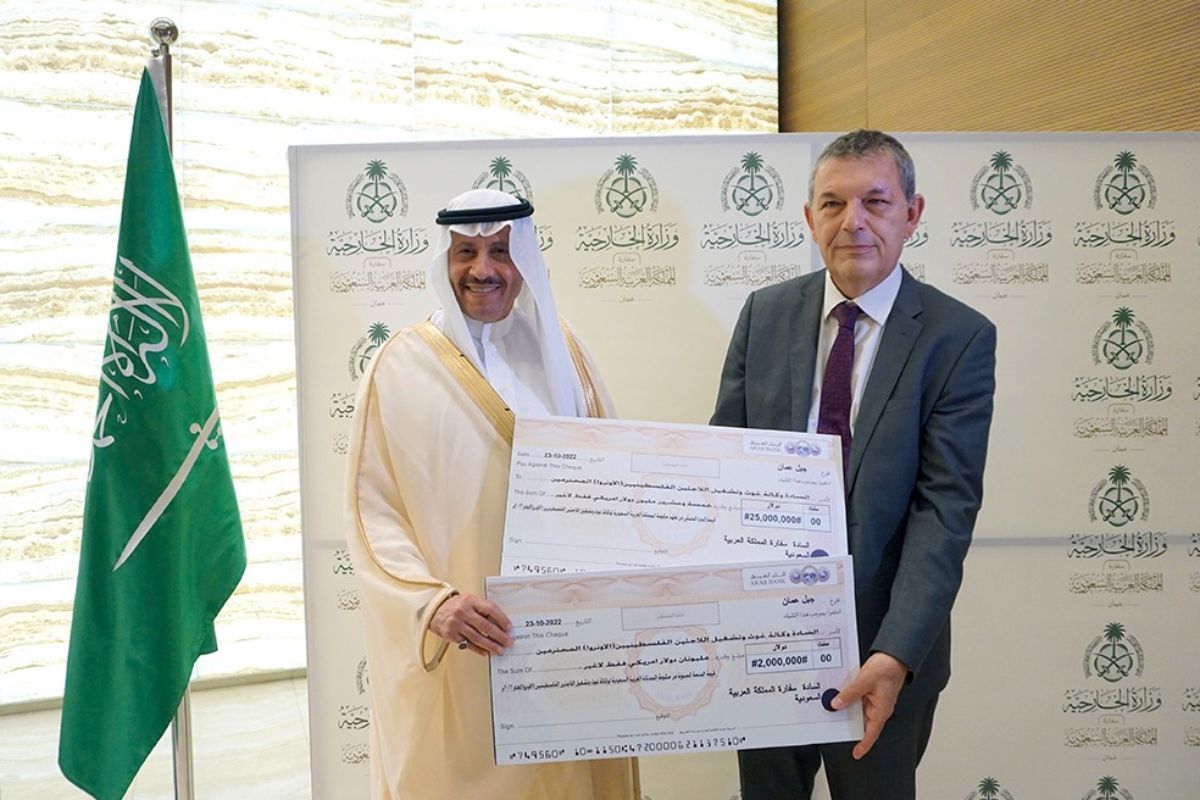 السعودية تتبرع للأونروا بـ 27 مليون دولار لإغاثة اللاجئين الفلسطينيين