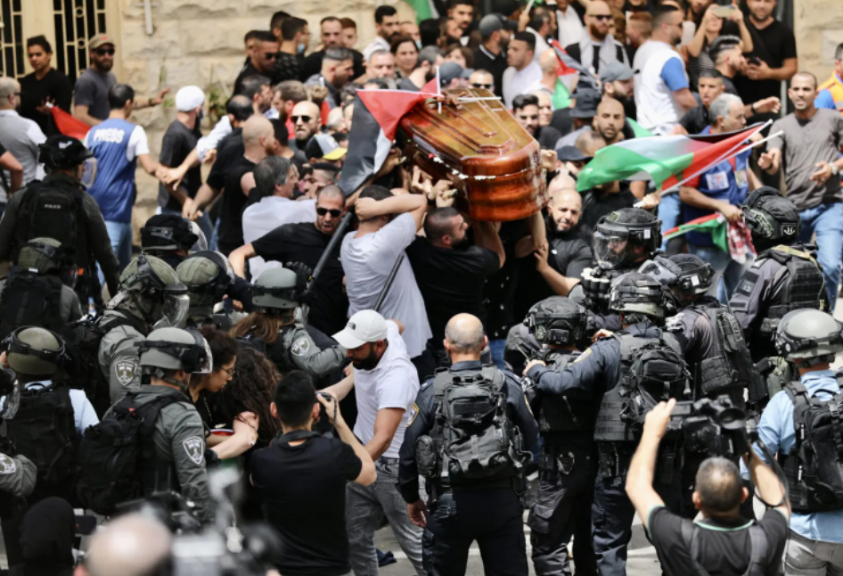 EU Shocked by Israel’s Use of Force during Funeral of Abu Akleh