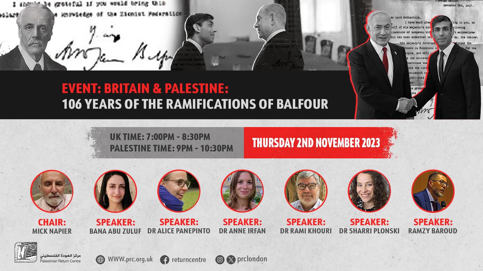PRC Holds Webinar on Legacy of Balfour Declaration