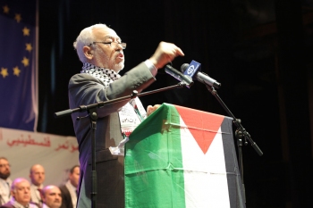 الغنوشي خلال مؤتمر فلسطينيي أوروبا: كل خطوة نحو الحرية والعدل في العالم هي خطوة باتجاه فلسطين