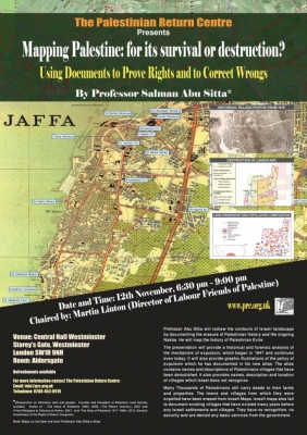 Workshop: Mapping Palestine: for its survival or destruction