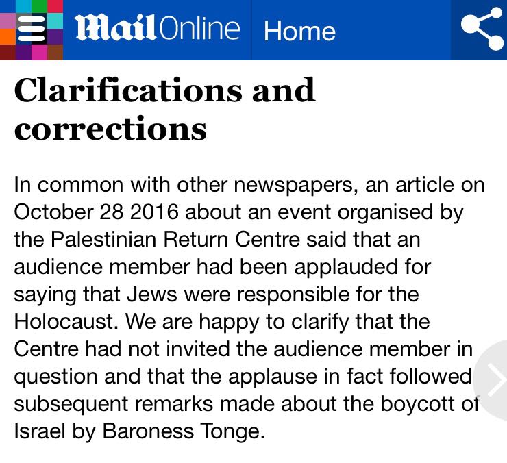 Daily Mail Backtracks on Inaccurate Coverage of PRC House of Commons Event